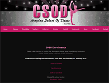 Tablet Screenshot of croydonschoolofdance.com